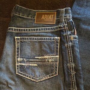 Ariat Denim Men's Distressed Blue Jeans